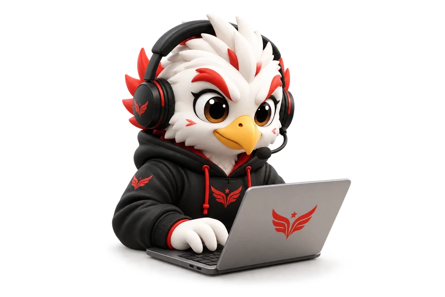 Maskot Laris memakai headset, siap menjawab pertanyaan lewat Ask Laris